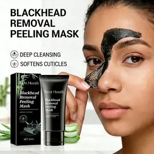 Blackhead Bamboo Charcoal Mask with Hyaluronic Acid & Aloe Vera Moisturizing Face Cleanser Reduces Pore Size Gentle Exfoliating Treatment Blackhead Remover Mask - Balm Cleansing Deep Cleansing Skin Repair Hydrate