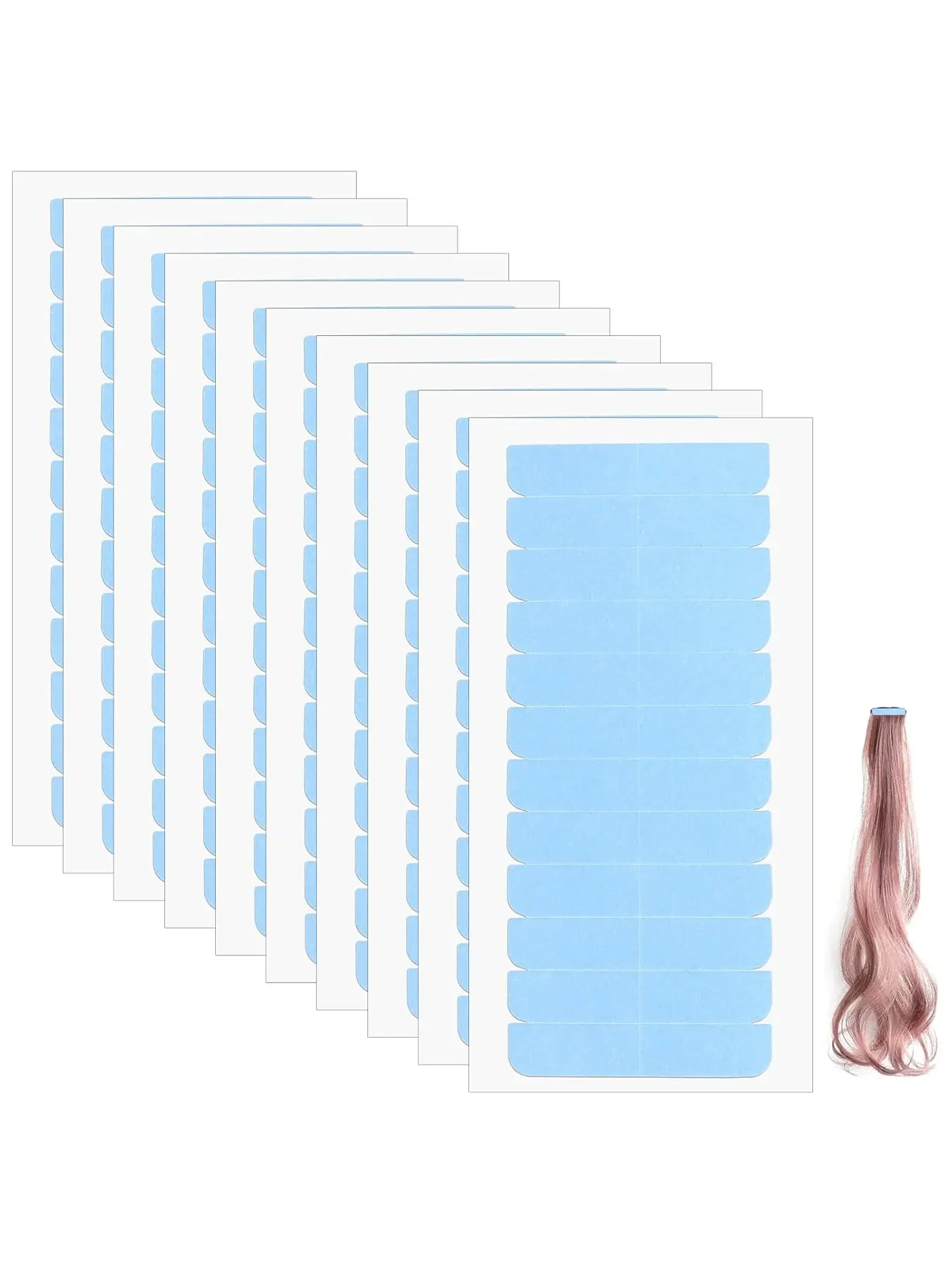 240 PCS Hair Extension Tape Double Sided Super Sticky Damp Proof Sweat Proof Hair Tape, Adhesive Replacement Tape for Hair Extensions, Human Hair Tape Tabs Tape in Tape Extension Replacement Wig Tape, Hair Extension Tape for Wigs