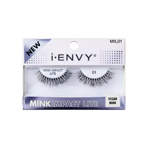 I-ENVY Mink Impact Lite Clear Band Vegan Faux Mink Strip Lash
