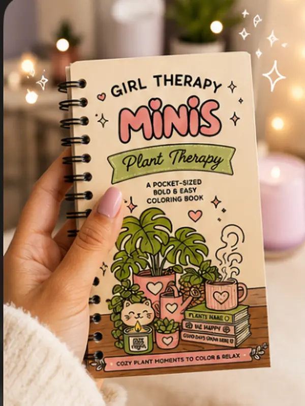 Girl Therapy Minis | Plant Therapy Mini Coloring Book