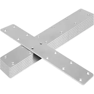 8 Pack 10-7/8" x 2" Flat Mending Plate, Stainless Steel Long Straight Repair Bracket for Wood