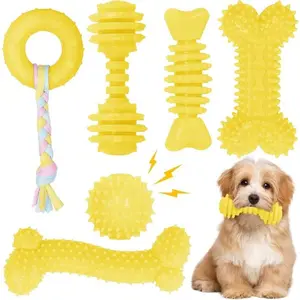 Cute Yellow Puppy, Teething Supplies, Soft And Durable Interactive