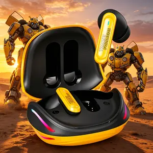 TRANSFORMERS Comfy Earbuds Bluetooth 6.0 with 13mm Drivers for Clear Calls Secure Fit In-ear Design Music Gaming Modes Noise Cancellation Daily Commute Headphones Wireless tiktokshopspringglowup tws