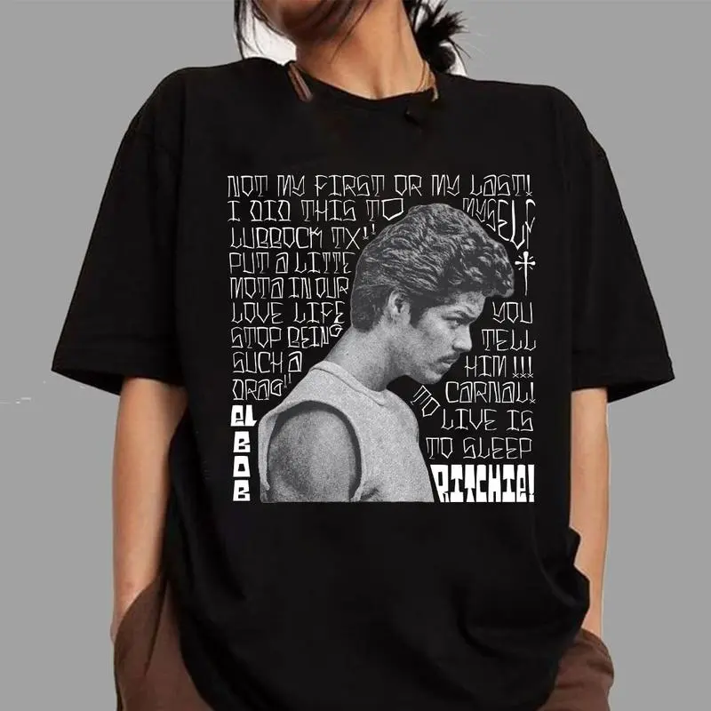 La Bamba Retro Movie Merch Graphic T-Shirt, Bob Vintage Style 90s Y2K Shirt, Gift For Men's Women's, Top Menswear Streetwear Crewneck Tshirt Casual Fit Chic Black