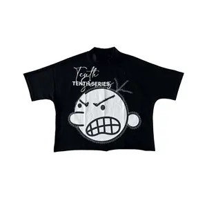 Y2K GRAPHIC Tenth series NO SQUARES HIPHOP PRINTED OVERSIDED TSHIRT 1 SIDES SHIRT