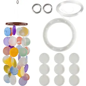 Temlum Silicone Resin Molds for Wind Chime, DIY Resin Wind Chime Molds Resin Casting Mold for Home Décor Resin Craft Supplies