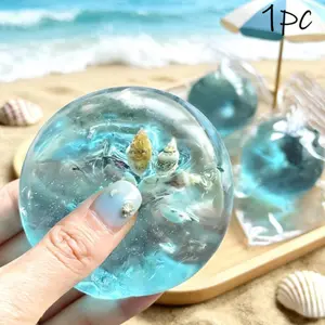 Ocean Shell Ball Stress Relief Toy, Creative Slow-Return Squeeze Fun, Perfect Classroom Reward, Party Gift Idea, Kids' Fidget Toy, Body Decompression Ball