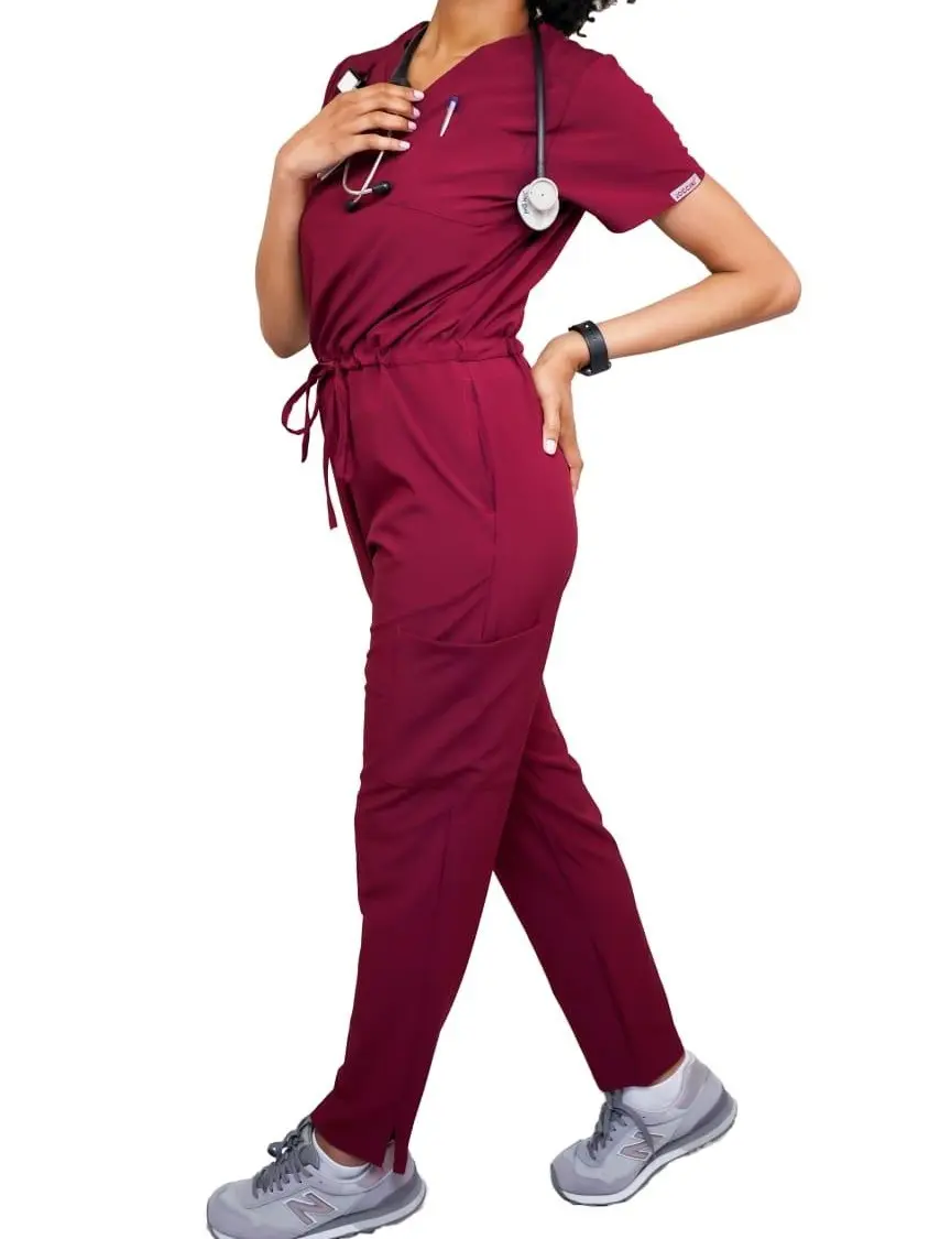 Joccini One Piece Jumpsuit Scrub - Women's Overalls for Daily Use - Womenswear Overalls Womenswear Overalls Cargo Pockets