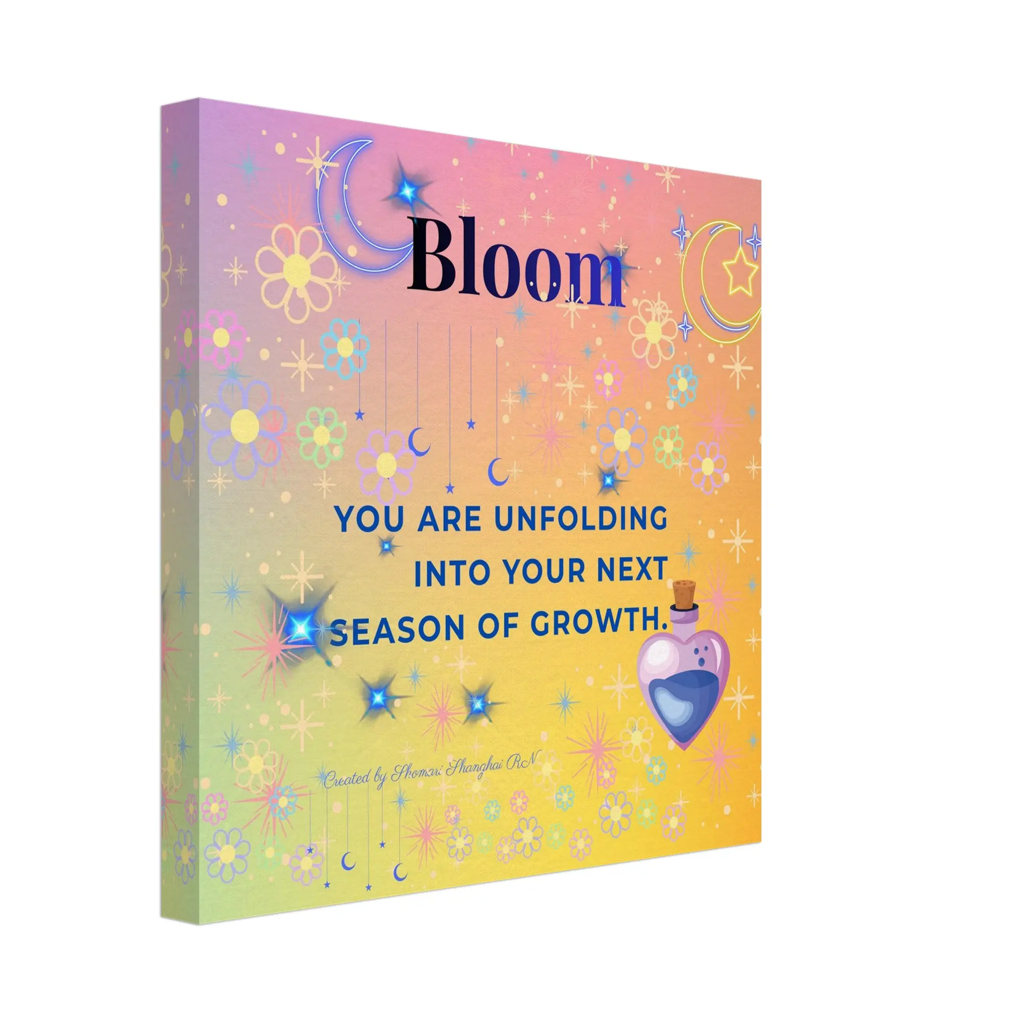 Bloom" Original 12x12 Canvas Wall Art(100% Hand-Crafted)