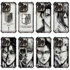 Attack On Titan Eren Mikasa Cool Anime Phone Cases for iPhone 17 16 15 14 13 12 11 Pro Air Plus ProMax and Samsung Galaxy S26 Ultra S25 S24 S23 S22 anti drop and phone case