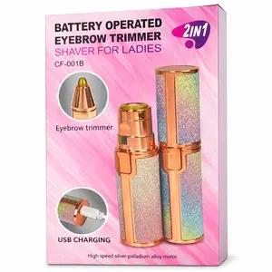 2-in-1 Facial Hair Remover for Women-Portable Eyebrow & Face Trimmer