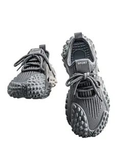 Men's Retro Breathable Mesh Sneakers, Durian Sole, Thick Bottom Heel Lift, Ideal for Summer Wear and Daily Use, Comfortable Footwear, Sneakers Height Shoes