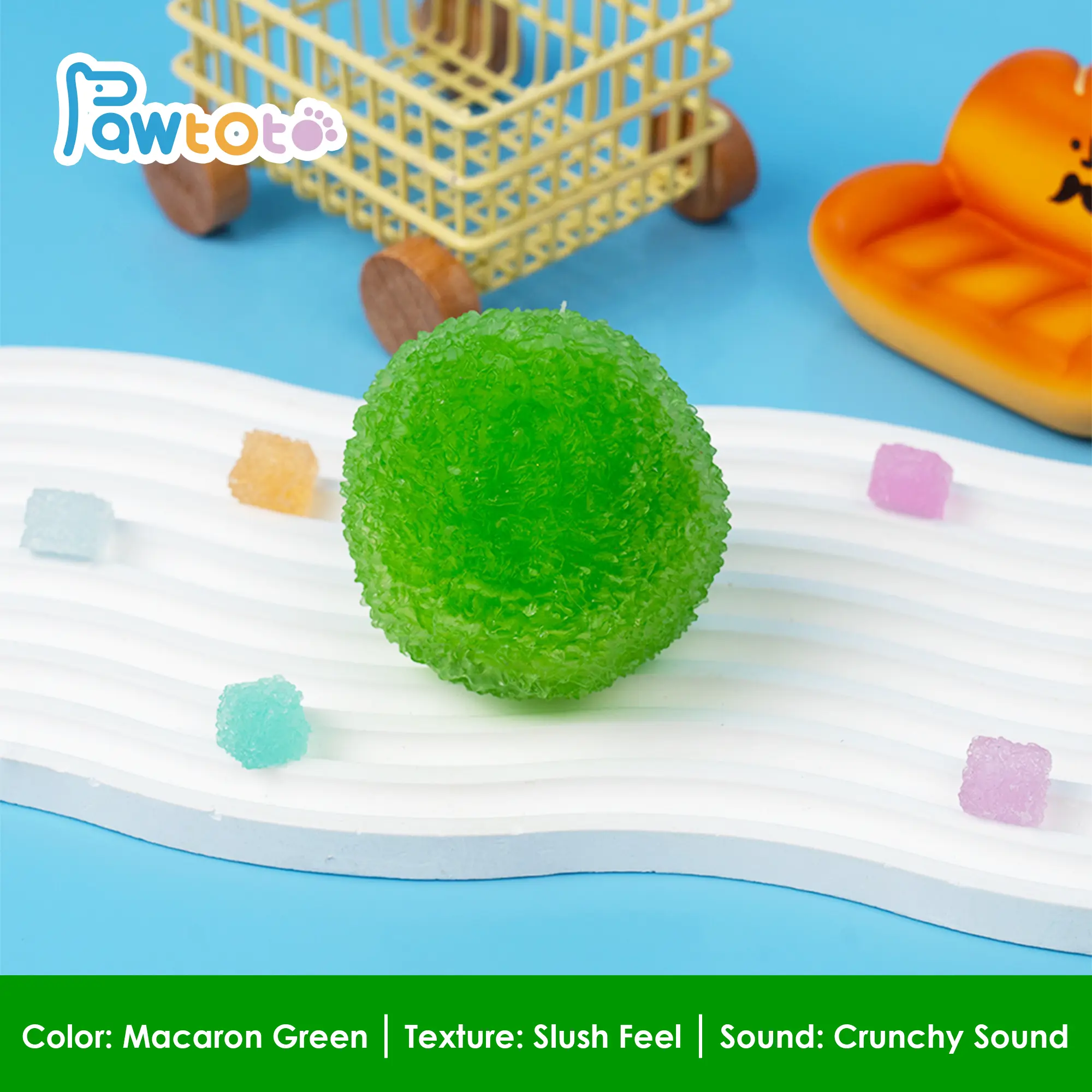 Macaron Green (Slush Feel,Crunchy Sound)