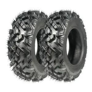 A set of 2 ATV/UTV all terrain tires - heavy-duty 6PR tubeless structure -18mm deep slip, excellent grip - ideal for mud, sand, gravel, and off-road tires - compatible with most ATV/UTV models