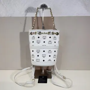 Pre-owned MCM pvc Shoulder Bags Aren Mini Visetos Canvas Chain Backpack qiqicj6393