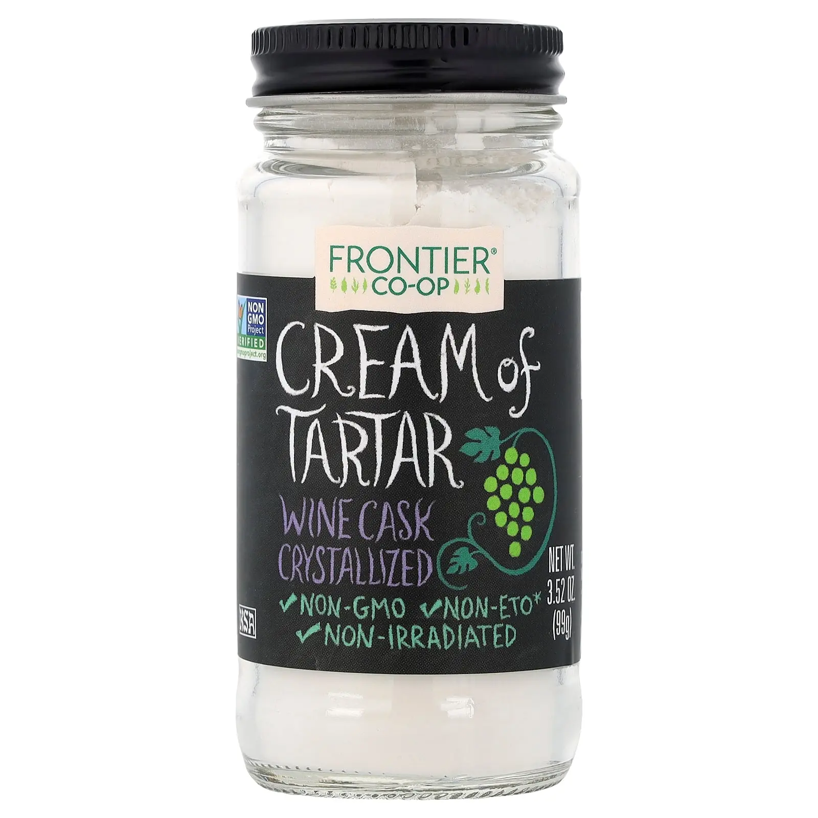 Frontier Co-op Cream of Tartar, 3.52 oz (99 g)
