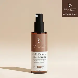 Beauty by Earth Self Tanner Face Serum - USA Made Hydrating Tanning Serum Natural Ingredients for All Skincare Sunless Golden Safe Bronze Tan