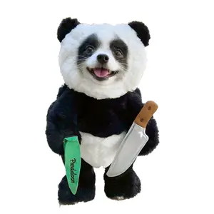 Pandaloon Panda Costume with Knife Plush