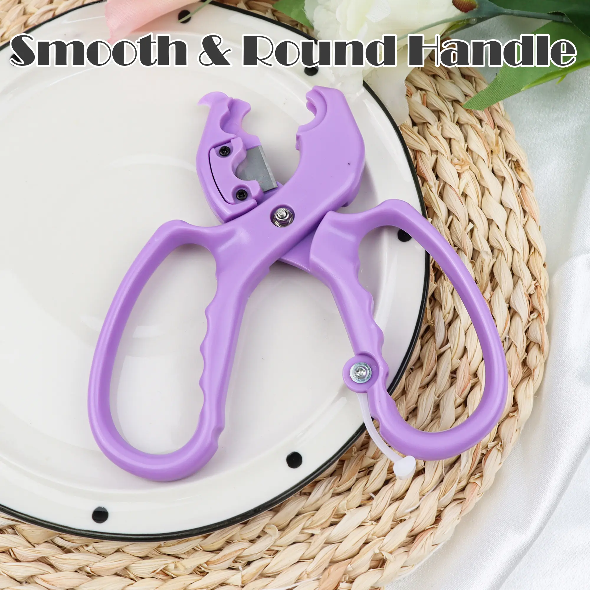 1 Count Stainless Steel Floral Scissors, Durable Stainless Steel and Plastic Garden Clippers