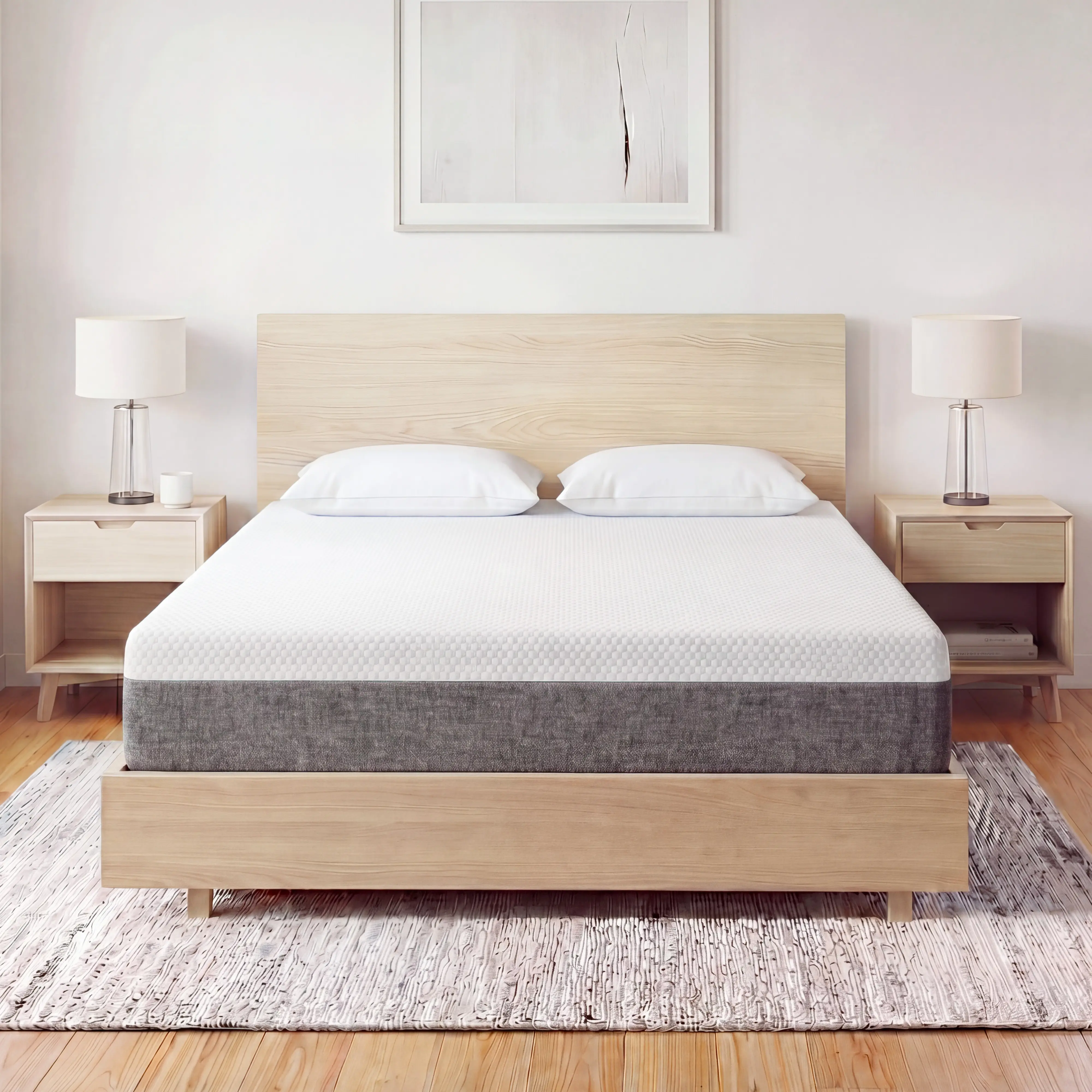 【Summer Sale】10 inch Extra-Thick European-Style Top Layer Hybrid Mattress with Gel Memory Foam & Separate Foam, Medium Firm Design for Back & Lumbar Support, Rolled-Up Box Mattress in Single/Double/Queen/King Sizes cool sleep