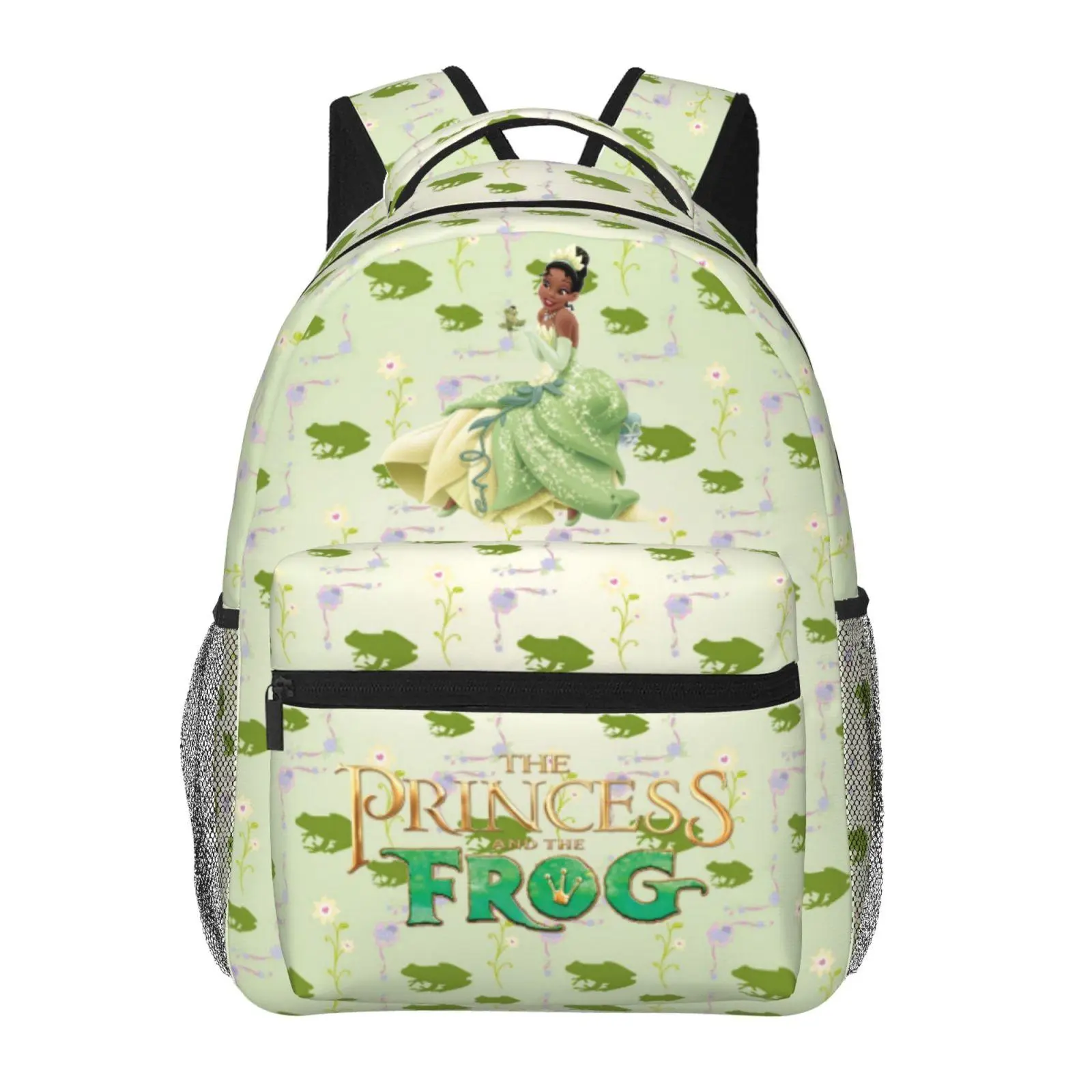 Princess and the frog Breathable Kids Backpack Princess tiana School Bookbag Princess and the frog decorations Back to School Present Primary Students