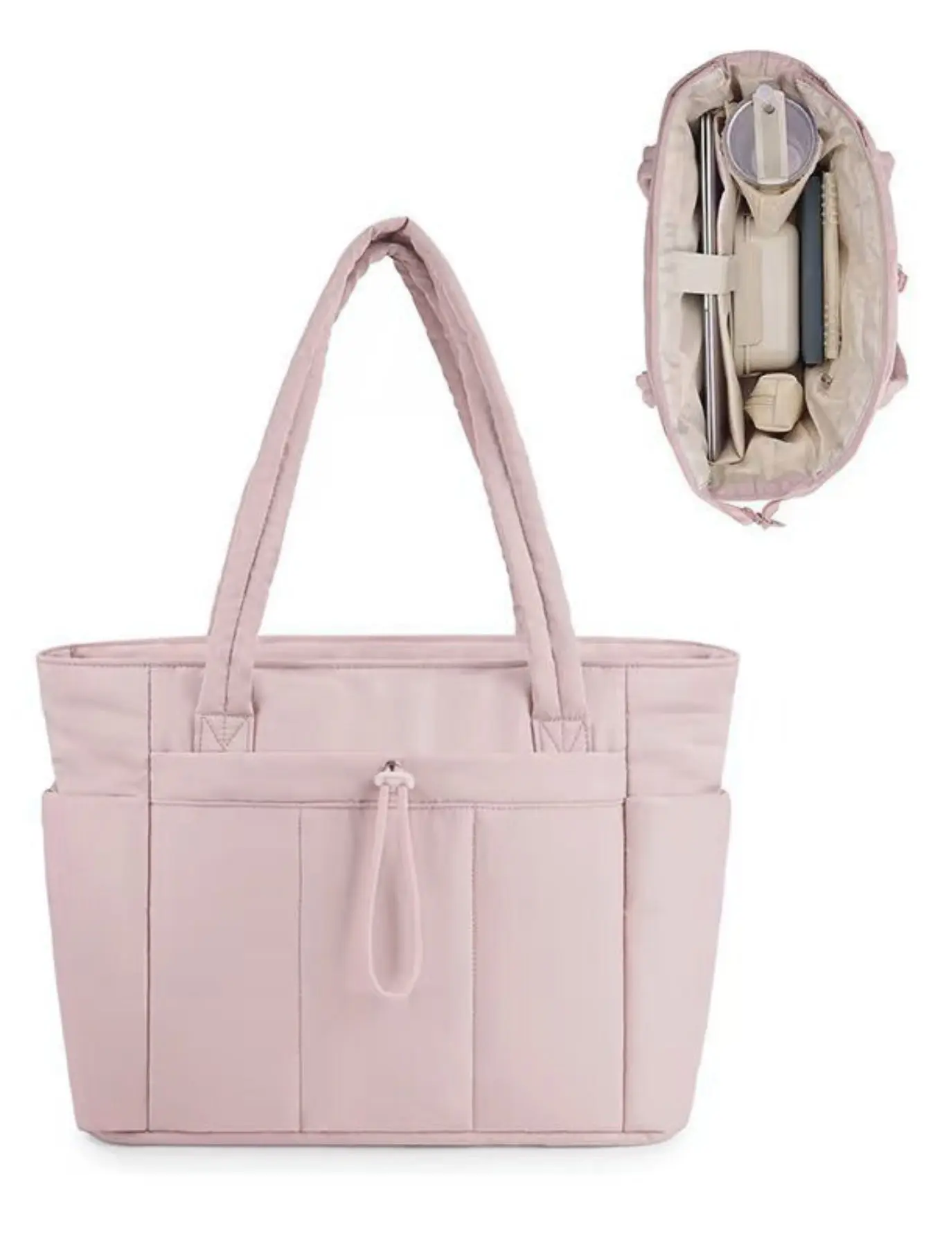 Women's Lightweight Zipper Large Soft Nylon Handbag, Multi-Pocket Crossbody Bag, School, Work, Travel, Casual Commute Bag, Casual Commuter Bag, Daily Commuter Bag, Cross Body Bags