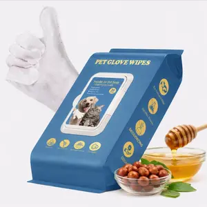 Pet Glove Wipes，Freshening Grooming Dog&Cat Disposable 20Pcs pet hair removal tool Satisfied skin care Outdoor No-clean Hypoallergenic Facial Disposable No-Rinse Grooming Formulated for petwipes Deodorizing sticky hair#petlife