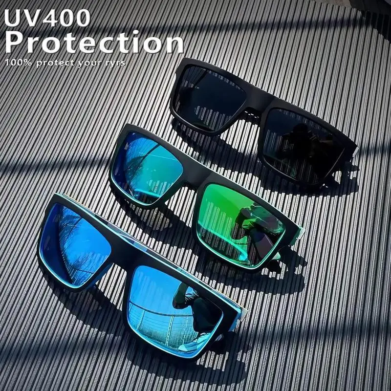 Polarized Sunglasses for Men Sporty Style Driving Travel Sun Glasses Lightweight Square Frame UV Protection Goggles Polarized Sunglasses for Men Sporty Style Driving Travel Sun Glasses Lightweight Square Frame UV Protection Goggles