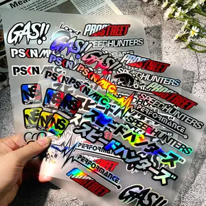 1 Set of JDM Style Motorcycle Stickers Waterproof and Durable Scratch Cover Material Perfect for Car Motorcycle Body DIY Decorative Accessories Window Bumper Fuel Tank Personalized Modification Decals