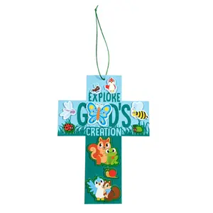 5 3/4" x 8" Zoom In VBS Cross Sign Foam Craft Kit - Makes 12