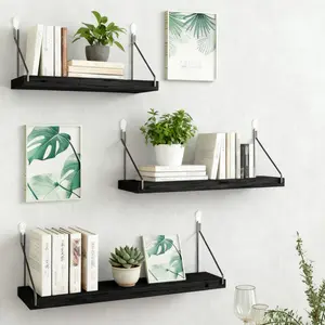 Wall-Mounted Shelf, Wall Organizer Shelf, Modern Minimalist No-Drill Triangle Stand, Stackable Storage for Books & Plants, Suitable for Young Renters' Living Room
