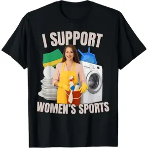 100%25 CottonI Support Women's Sports Unwearable Aduld Humor Bootleg T-Shirt