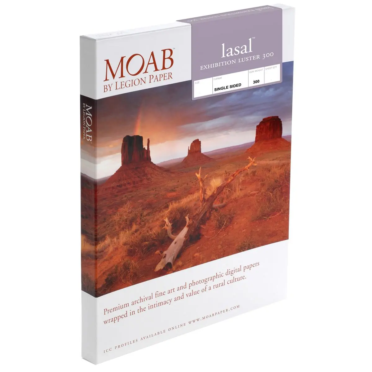 Moab Lasal Exhibition Luster 300, Archival Luster 300 gsm, 11 mil., Inkjet Paper13x19" (A3+), 50 Sheets