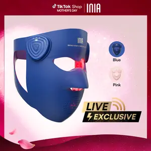 【LIVE EXCLUSIVE】INIA GLOW 940 nm 4D LED Mask – Dual NIR 940 + 850 nm Deep Penetration for Deeper Repair, Visible Lift & Lasting Radiance, 4D Fit for Jawline Lift & Firm, Cooling Therapy, Wireless Comfort, Mother's Day Special Gift