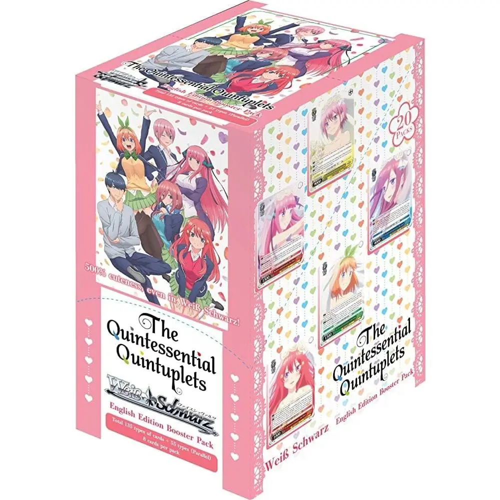 Quintessential Quintuplets English Box – Official collectible set featuring premium cards, vibrant art, and fan‑favorite characters. Perfect for collectors, traders, and anime lovers. Limited availability.