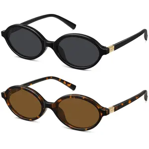 WOWSUN Retro Oval Sunglasses Womens Trendy Sun Glasses Sunnies UV400 Protection Sunglasseswomen Sunglasswomen