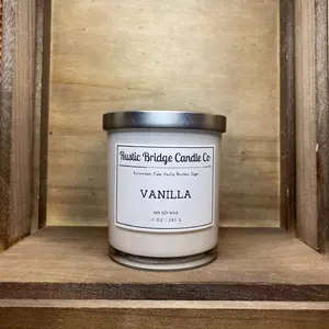 Vanilla | 10oz Candle | Crackle Wood Wick | 100% Soy Wax