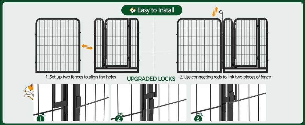 Yaheetech Dog Playpen 12 Panels Metal Pet Playpen Exercise Barrier Outdoor Indoor Fence with Door, 32/25 inch Yaheetech Dog Playpen 12 Panels Metal Pet Playpen Exercise Barrier Outdoor Indoor Fence with Door, 32/25 inch