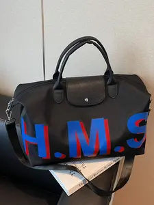 Large capacity travel tote bag, solid color handbag, zipper closure letter, fashionable and versatile, casual and simple, suitable for college students, business trips, travel, fitness, men's and women's travel bags, Travel Duffle Bag, Durable Fabric