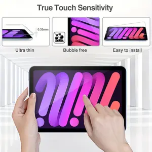 3-Pack Suitable for Apple iPad Mini 7 (A17 Pro) 2024 and Mini 6 (2021) 8.3inch Glass Tempered Film Screen Protector Tablet Protector High Definition Transparent