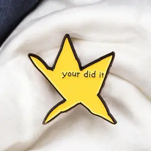 Funny Enamel Pin "Your Did It" – Sarcastic Star Pin for Overachievers, Grammar Nerds & Proud Goofballs