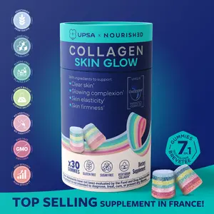 UPSA Gummies Collagen Skin Glow – Vegetarian Collagen Gummies with Ovoderm for Clear, Glowing & Firm-Looking Skin