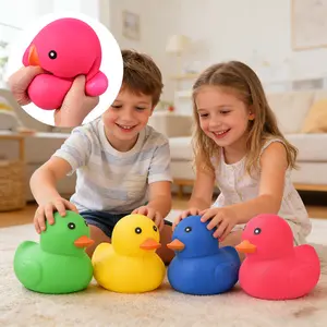 Hot selling large TPR decompression duck pinching cartoon decompression toy soft rubber venting creativity slow rebound