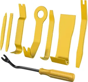 Nilight 8PCS Auto Trim Removal Tool Kit No-Scratch Removal Tool Kit for Car Audio Dash Panel Window Molding Fastener Remover Tool Kit-Yellow Vehicle Automotive Repair dealsforyoudays
