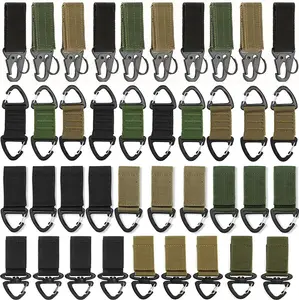 40Pack 4Styles Tactical Key Clip & MOLLE Organizer Set | Heavy-Duty Nylon Belt Keychain Holder, Carabiner Hook, EDC Key Ring Chain & Bag Strap Clips for Gear Organization