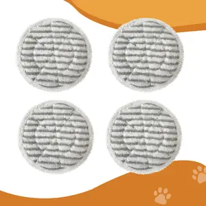 4 Pieces Steam Microfiber Mop Pads Replacement, Microfiber Mop Refills, Ultra-Fine Fiber, Anti Fouling Grip, Washable, Reusable, Integrating Cleaning & Scrubbing
