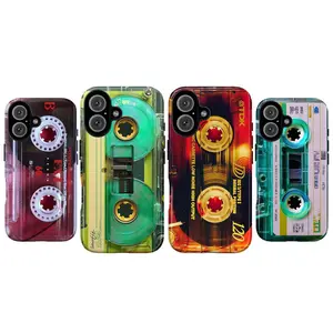 Retro Cassette Tape Phone Case Vintage 80s 90s Music Aesthetic Cover for iPhone 17 ProMax Plus Air 16 15 14 13 12 11 X XR & SamsungS25 S24 S23 S22 Ultra, Aesthetic Protective Cover Tough Phone Case Unique gift options iphone 12