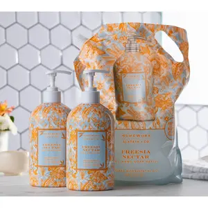 HomeWorx by Slatkin + Co. S/2 Hand Soaps & Refill Bag in Freesia Nectar