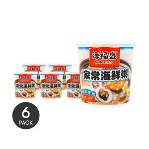6 Pack HAIFUSHENG Instant Seafood Porridge - 38g Each, Quick & Easy Meal, Affordable Price