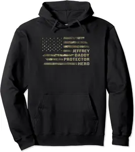 Husband Daddy Protector Hero Camo American Flag Jeffrey Pullover Hoodie - Matthewmatt Shop 76B0D6SY2KF4